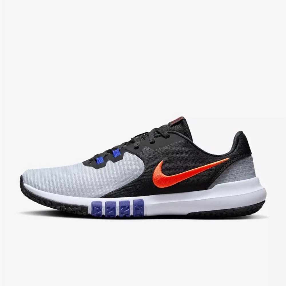 Nike Flex Control 4 Workout Training Shoes Black Orange Blue sz 7